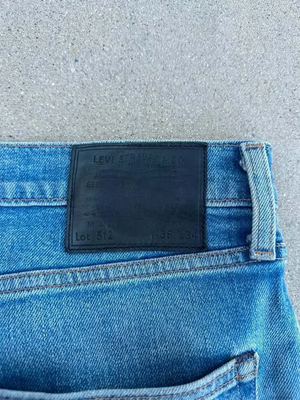 Levi's Men's Distressed Mid Wash Selvedge Denim Jeans